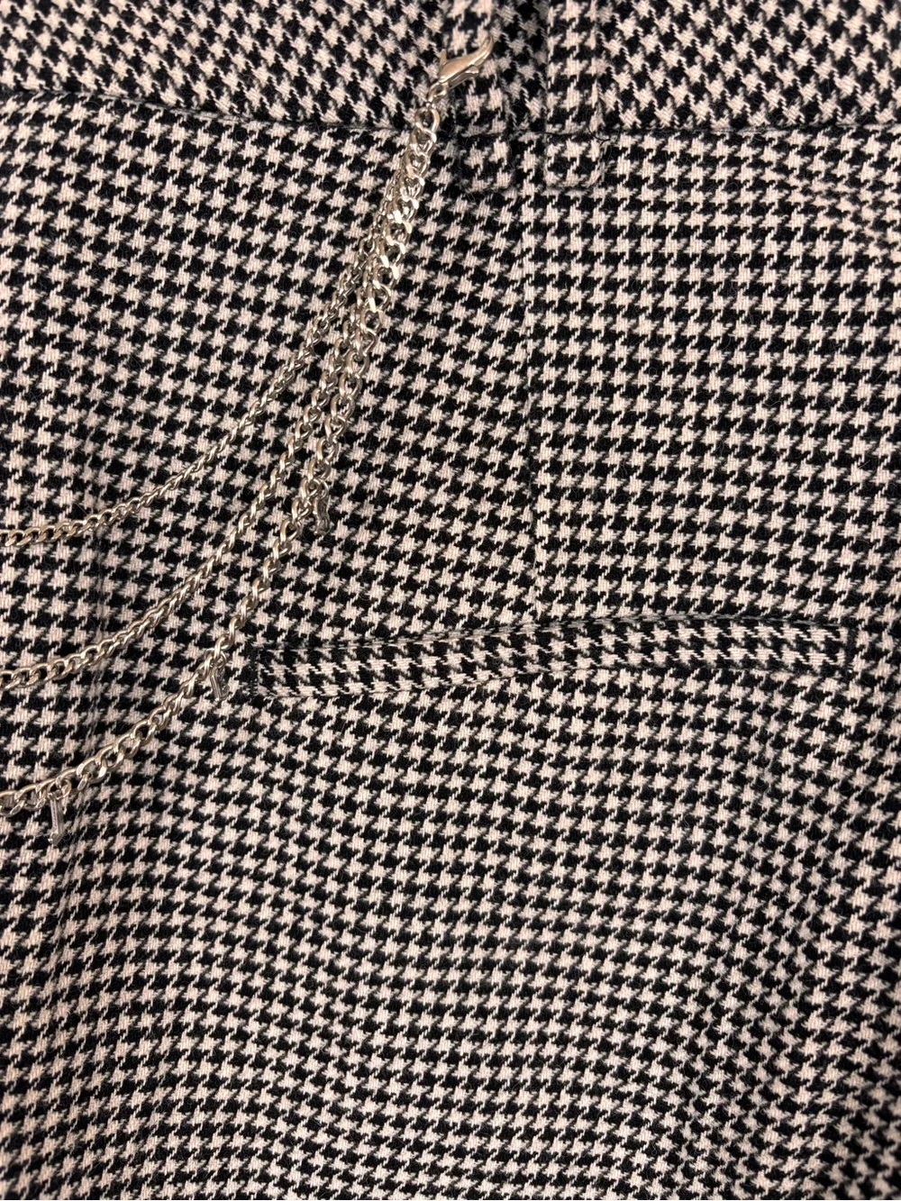 THE KOOPLES French Luxury Paris Houndstooth Chain Detail Trousers — NWT - Picture 11 of 16